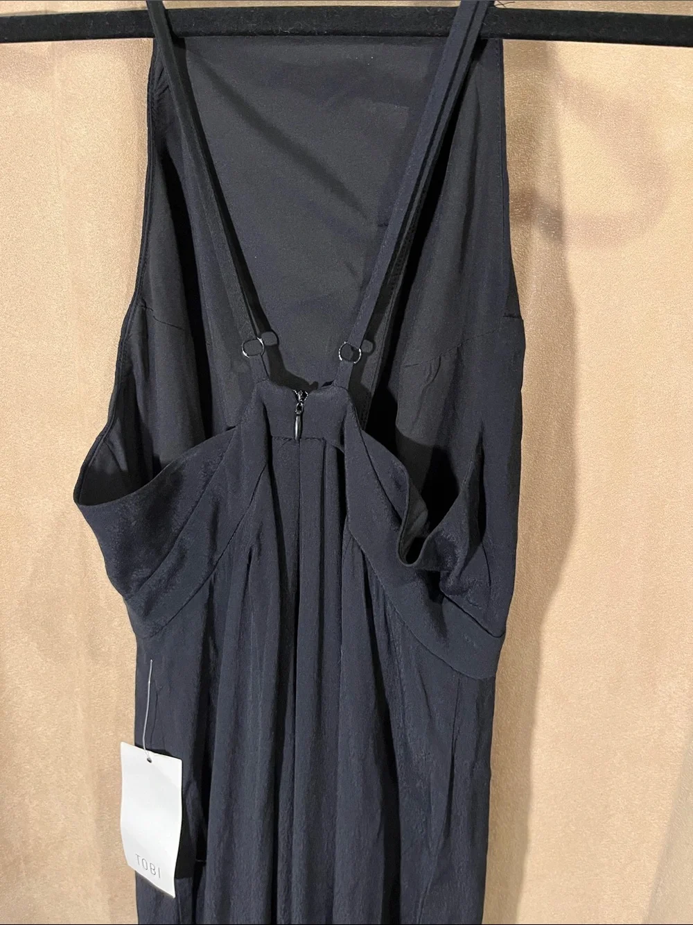 Tobi Black Halter-Style Jumpsuit with Front Cutout - Picture 3 of 7